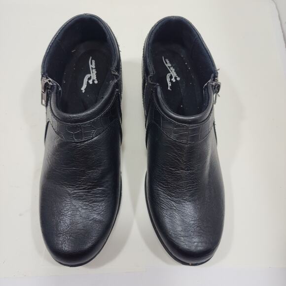 Easy Street Black Ankle Boots Booties Zipper Extra Confort Woman's Size 7.5 M - Picture 3 of 4